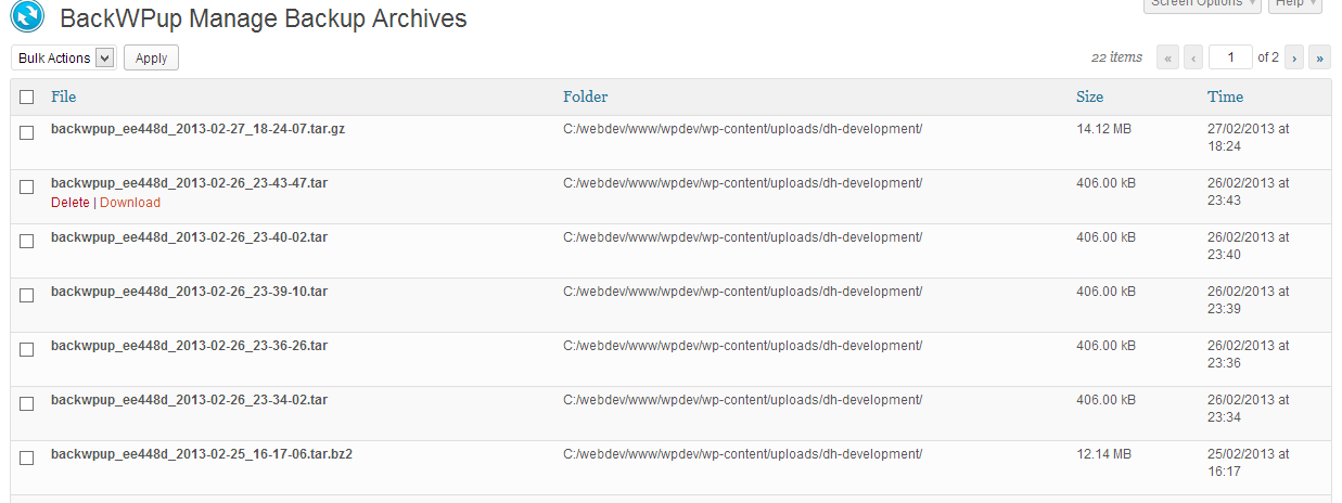 BackWPup Free – WordPress Backup Plugin