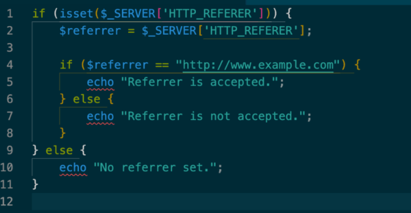 La variabile $_SERVER[‘HTTP_REFERER’]