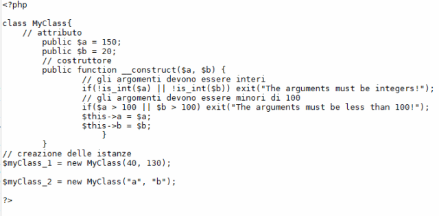 Classe in PHP