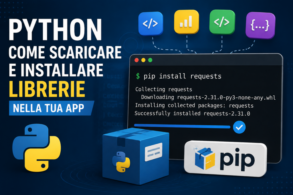Come scaricare e installare librerie Python nella tua app